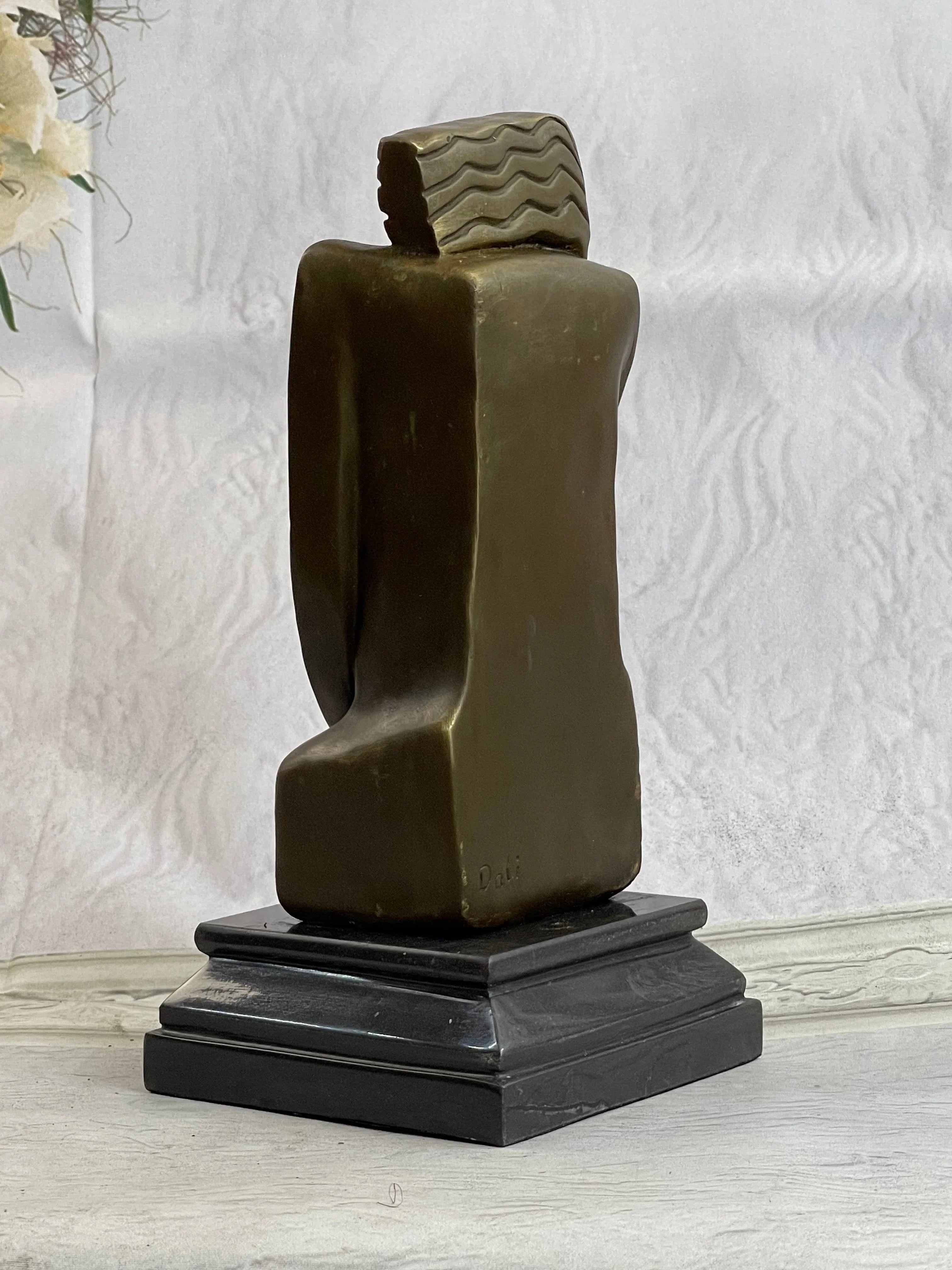 Signed Salvador Dali Abstract Woman Bronze Marble Base Figurine Hot Cast Figure - The Mayfair Hall