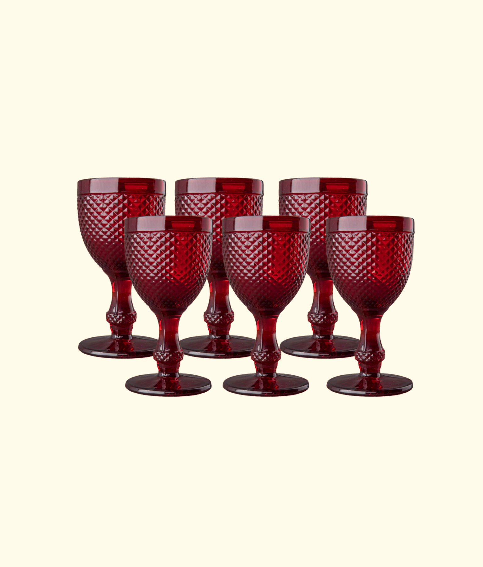 Stemmed Water Glass, Red