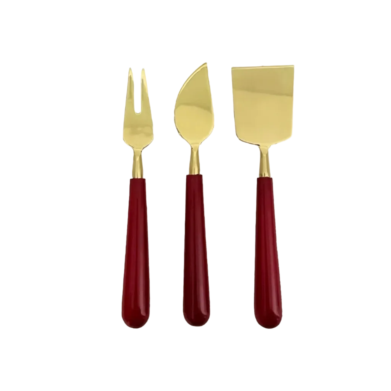 Roma Lacquered Formaggio Serving Set, Crimson