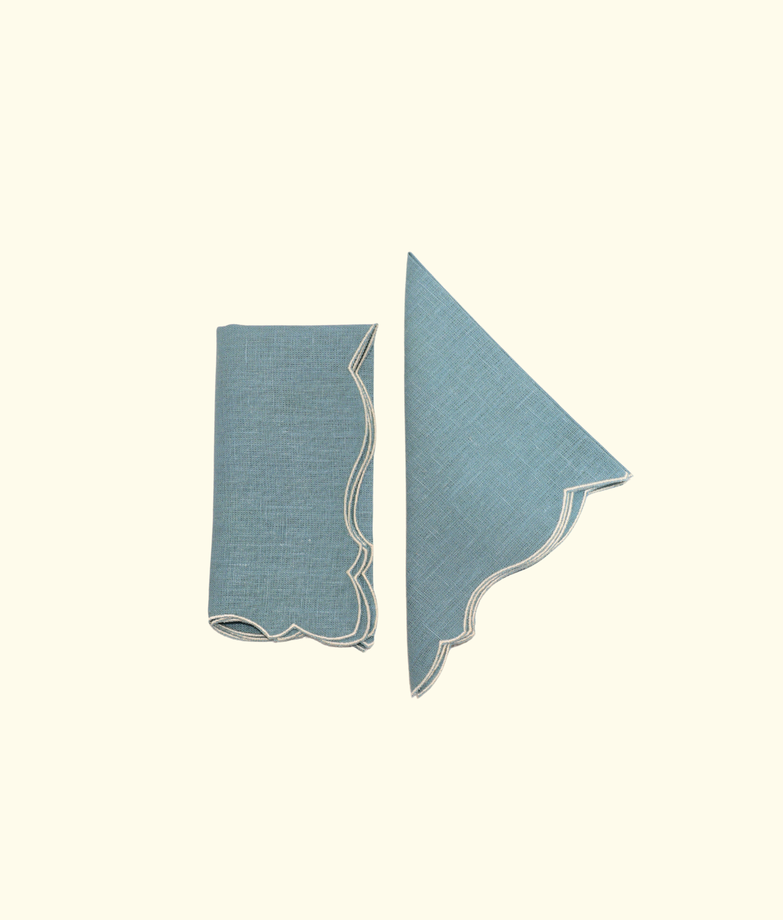 Angelina Linen Napkins, Solesmes / Ivory