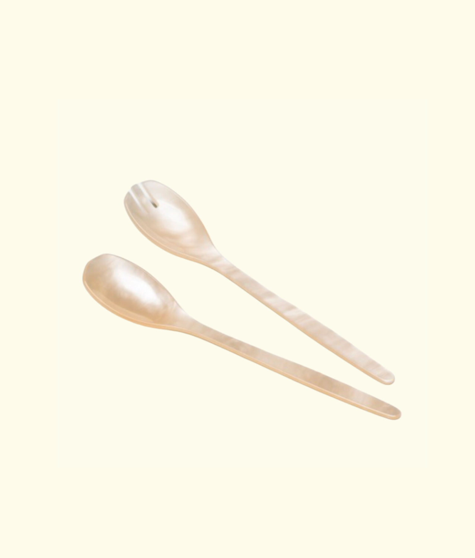 Salad Serving Set, Cream