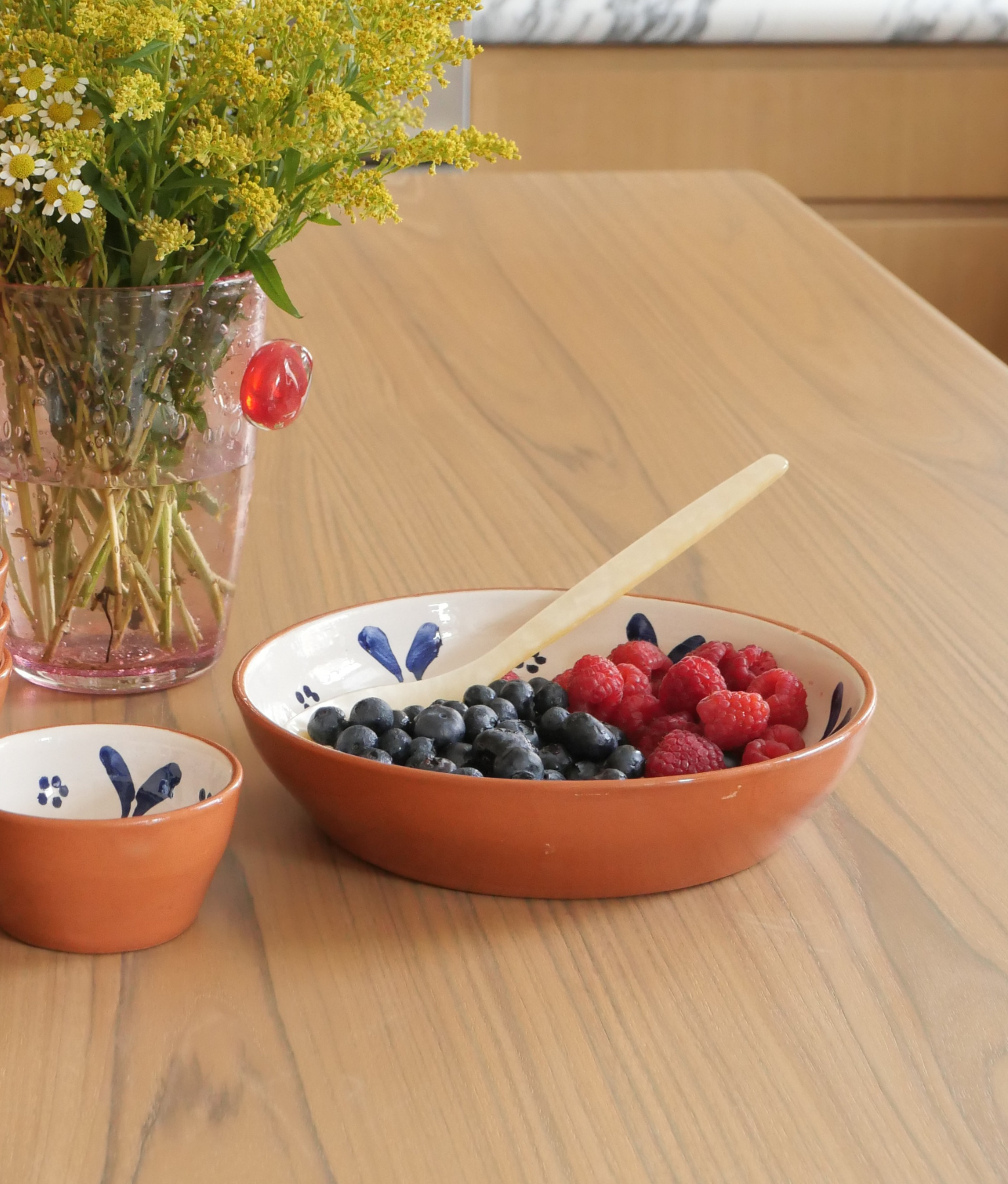 Salad Serving Set, Cream