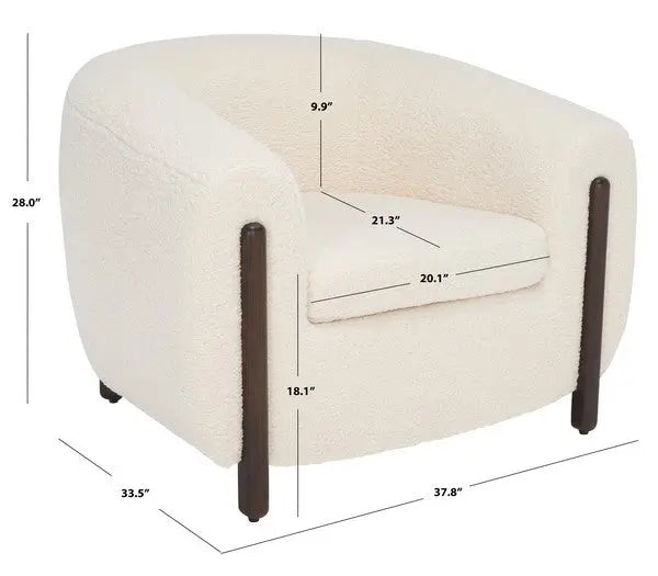 Westley Ivory Barrel Back Accent Chair - The Mayfair Hall