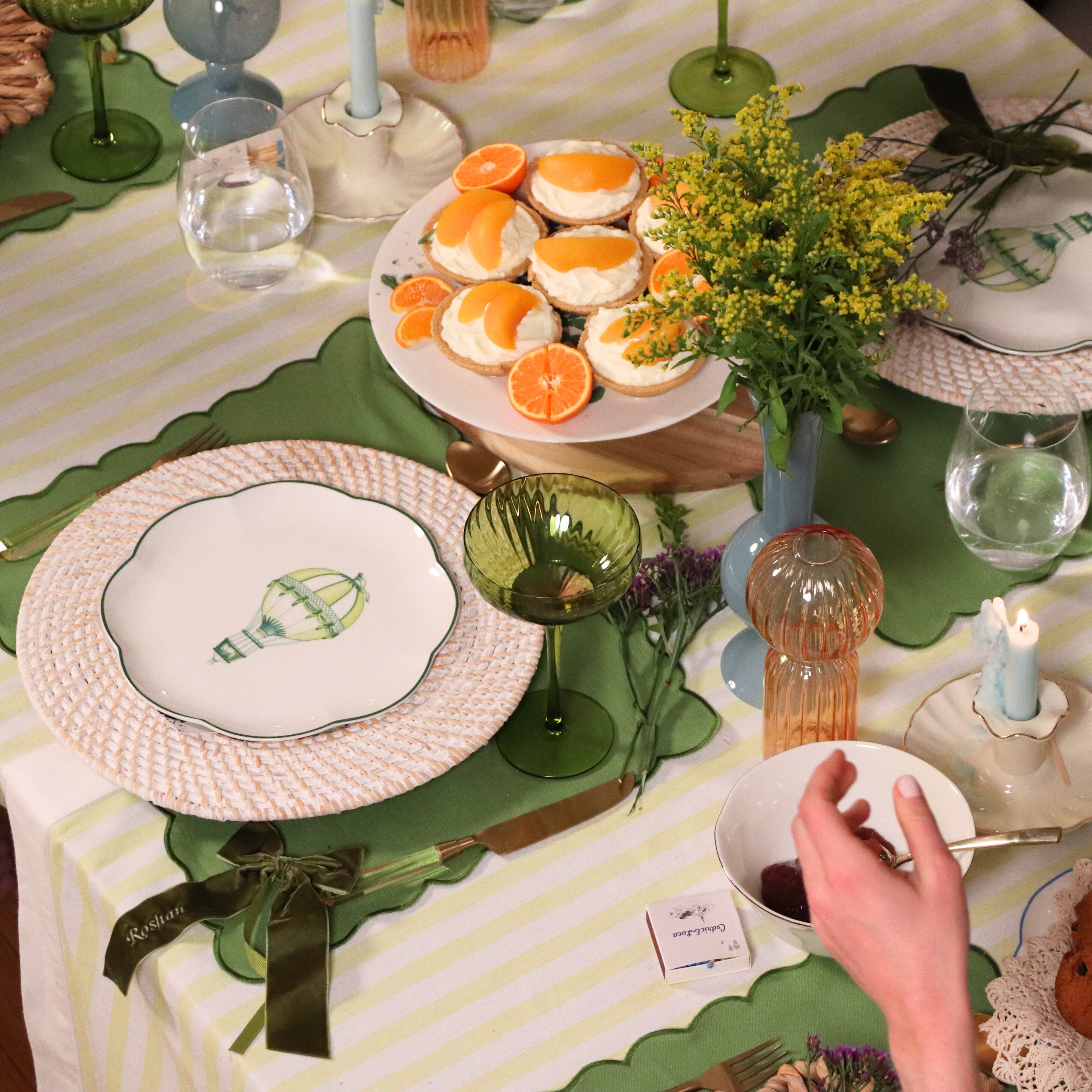 White Heritage Rattan Placemat - Set of 4