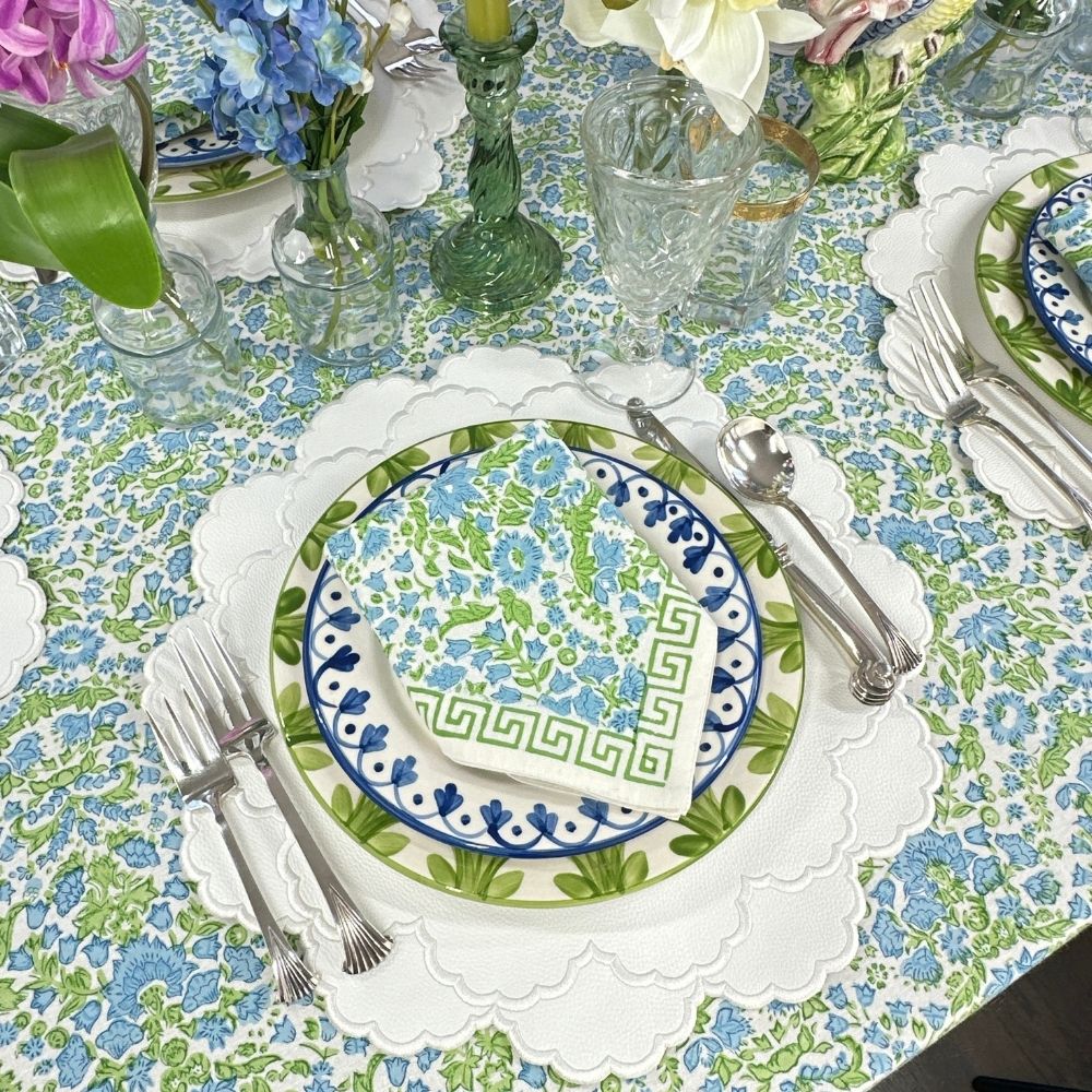 Larkspur & Bramble: Blue & Green - Tablecloth