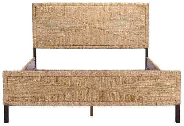 Safavieh Willa Natural-Brown Woven Banana Stem Queen Bed