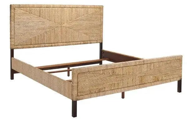 Safavieh Willa Natural-Brown Woven Banana Stem Queen Bed