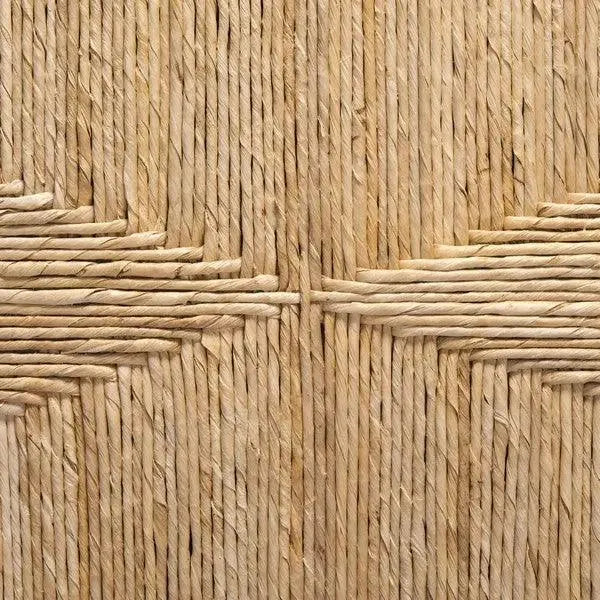 Safavieh Willa Natural-Brown Woven Banana Stem Queen Bed