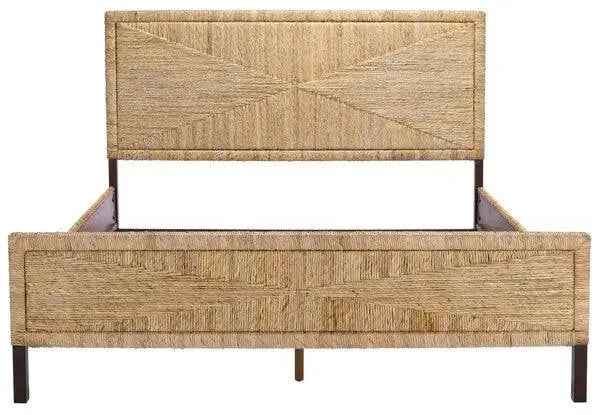 Willa Natural-Brown Woven Banana Stem King Bed - The Mayfair Hall