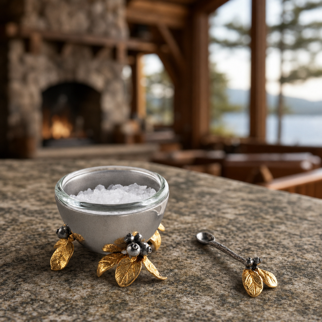 Golden Winter Berry Salt Cellar