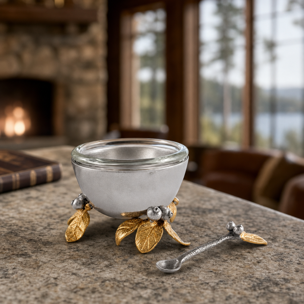 Golden Winter Berry Salt Cellar