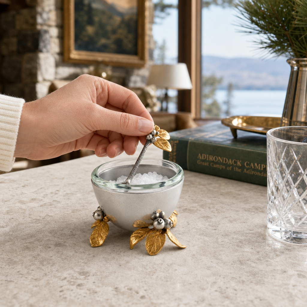 Golden Winter Berry Salt Cellar