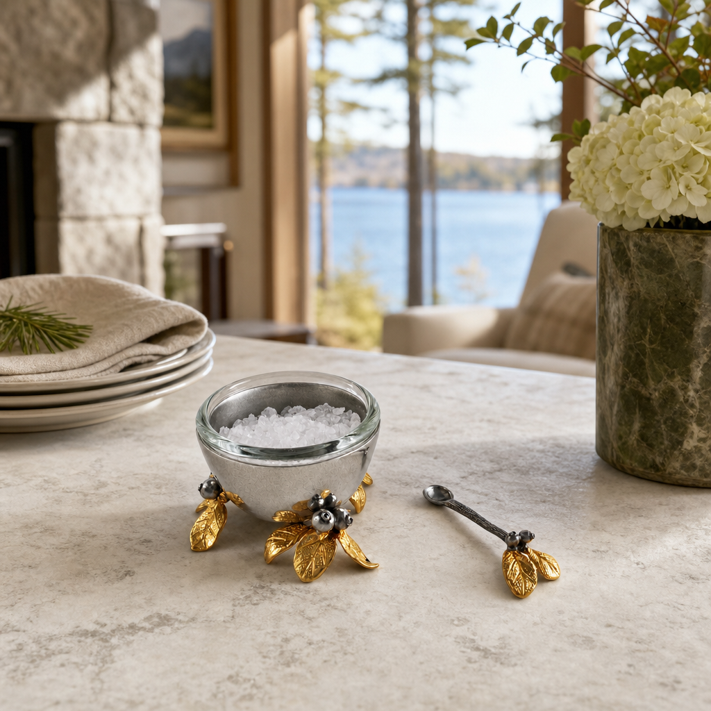 Golden Winter Berry Salt Cellar