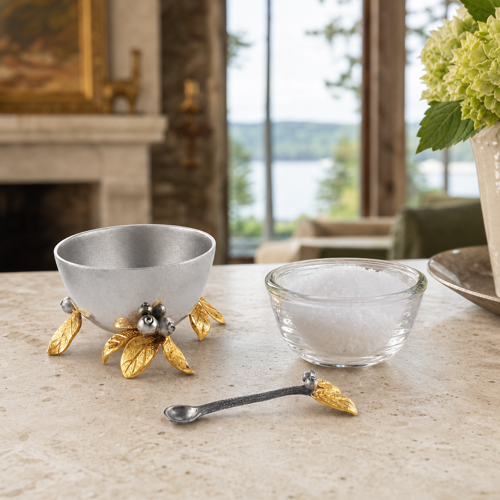 Golden Winter Berry Salt Cellar