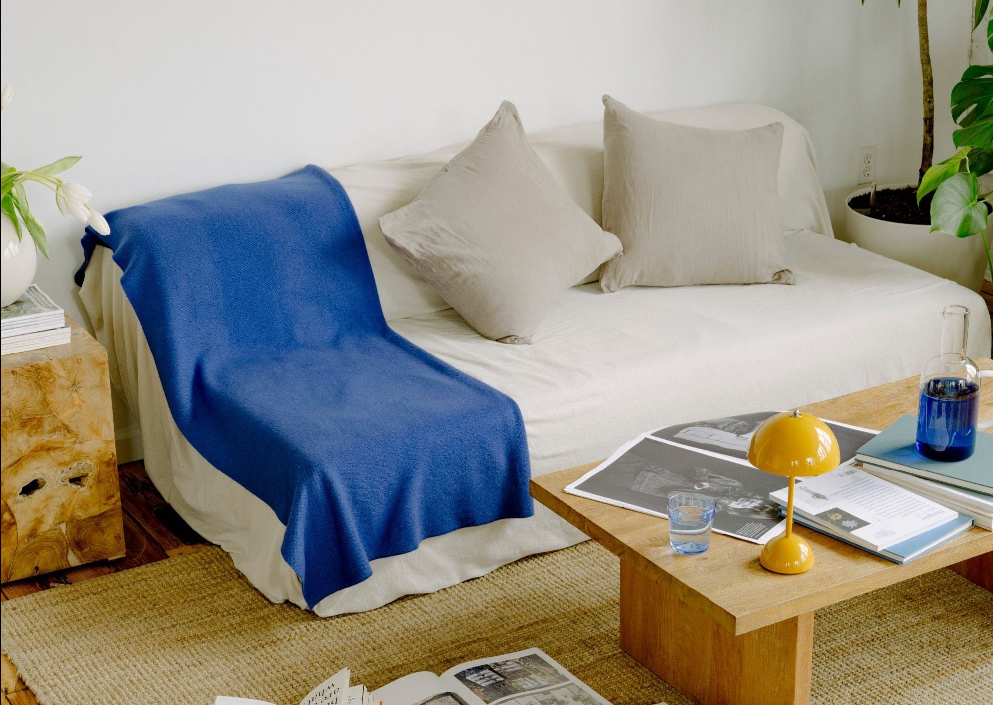 Washed Linen Cushion Cover-Natural