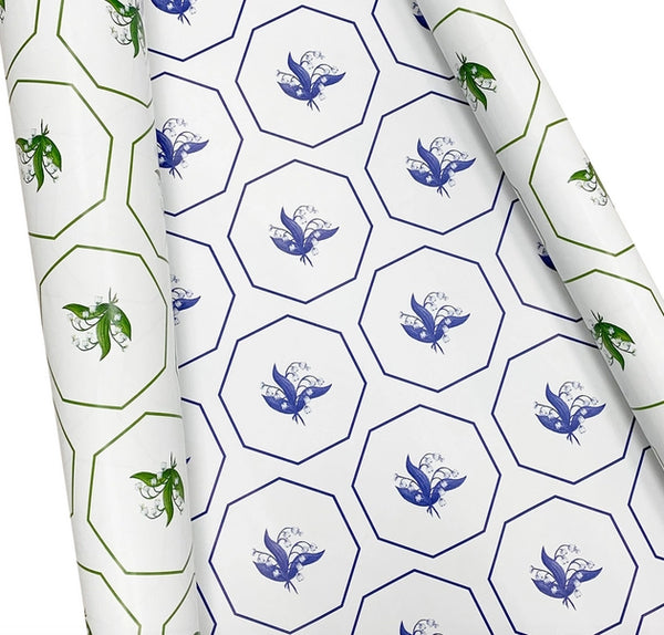 Carolyne Roehm X Eh Reversible Lily of the Valley Gift Wrap - The Mayfair Hall