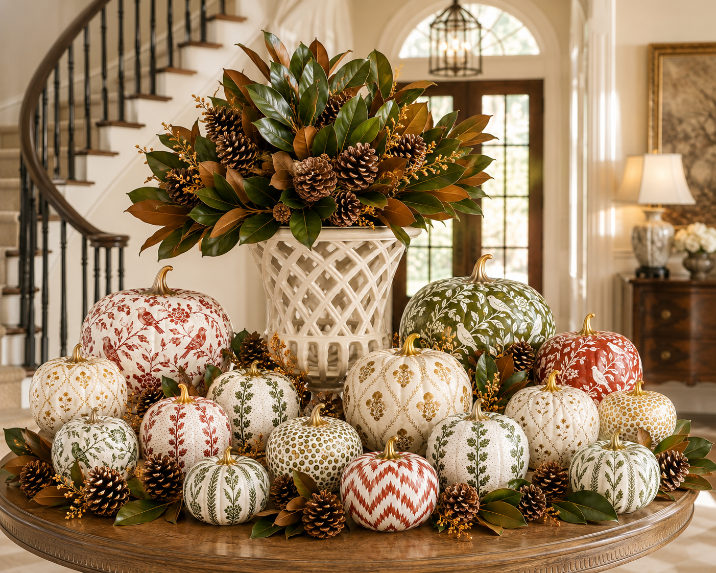 Gold Garden Trellis Pumpkin