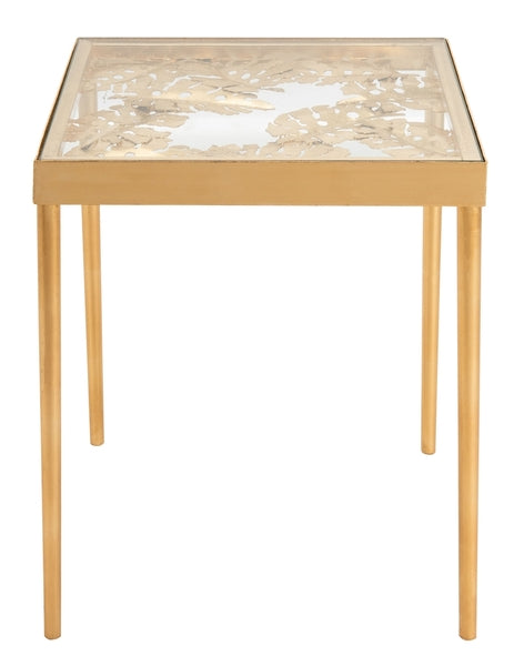 Leilani Gold Palm Leaf Side Table - The Mayfair Hall
