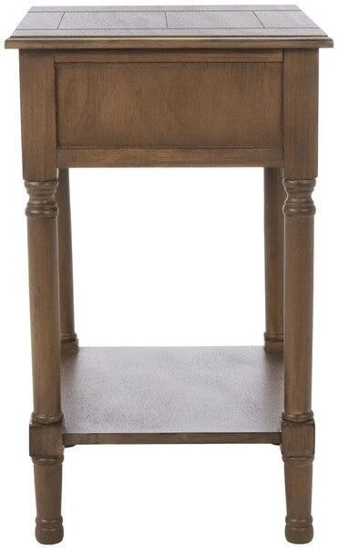 Whitney Accent Table in Brown with Storage Drawer