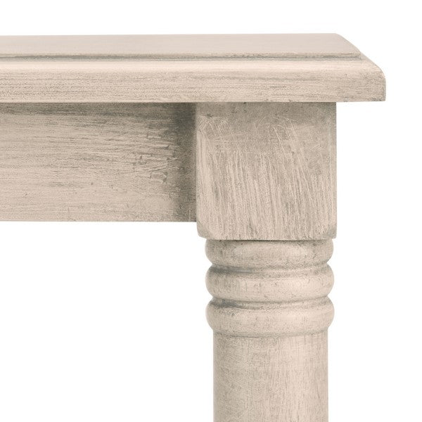 Cassie Accent Table in Greige with 3 Shelves