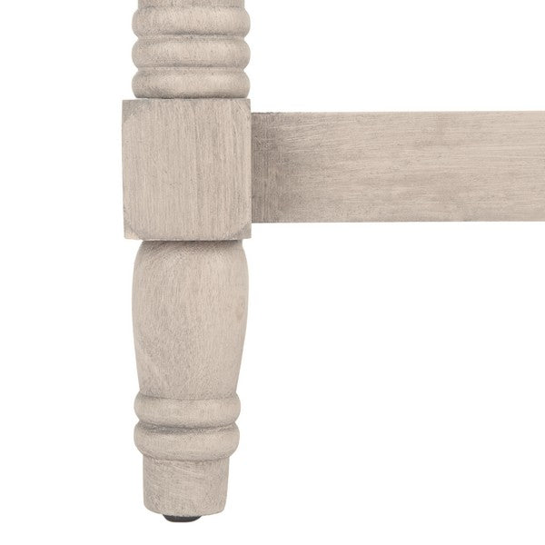 Cassie Accent Table in Greige with 3 Shelves