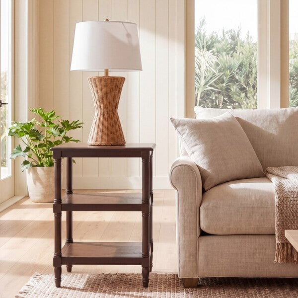 Cassie 3 Shelf Accent Table in Dark Chocolate