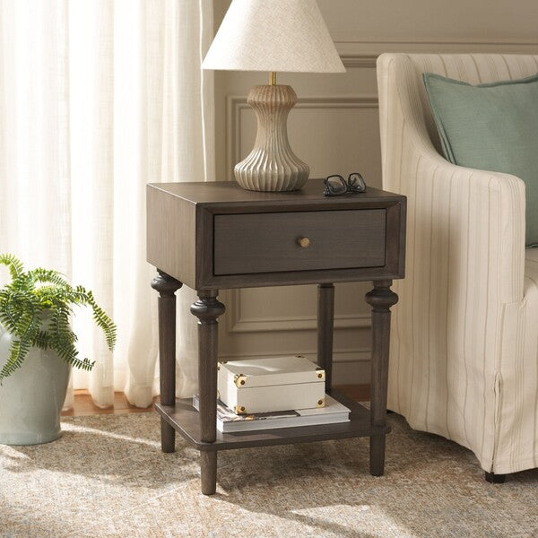 Ambrashi End Table in Dark Gray