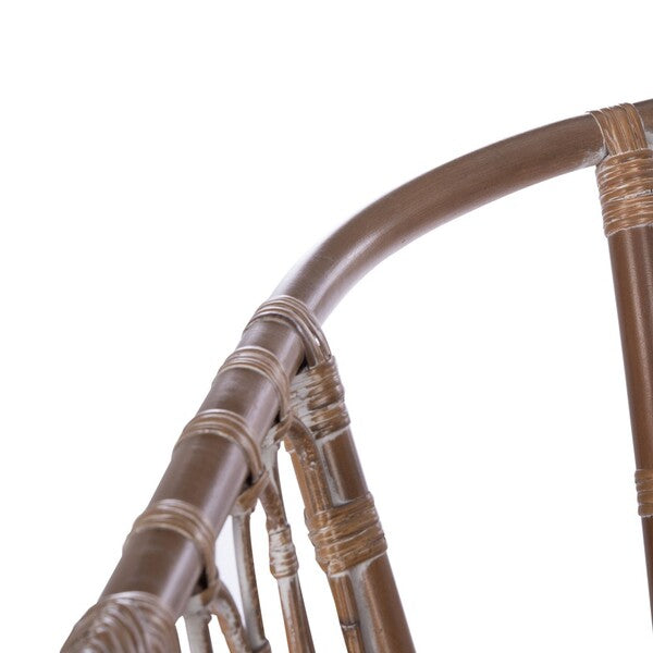 Adriana Rattan Accent Chair in Gray White Wash (Set of 2)