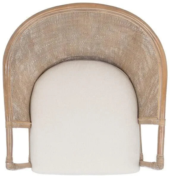 Dustin Rattan Accent Chair in Gray White Wash - The Mayfair Hall