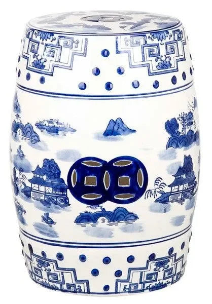 Safavieh Gateless Blue Mist Chinoiserie Garden Stool