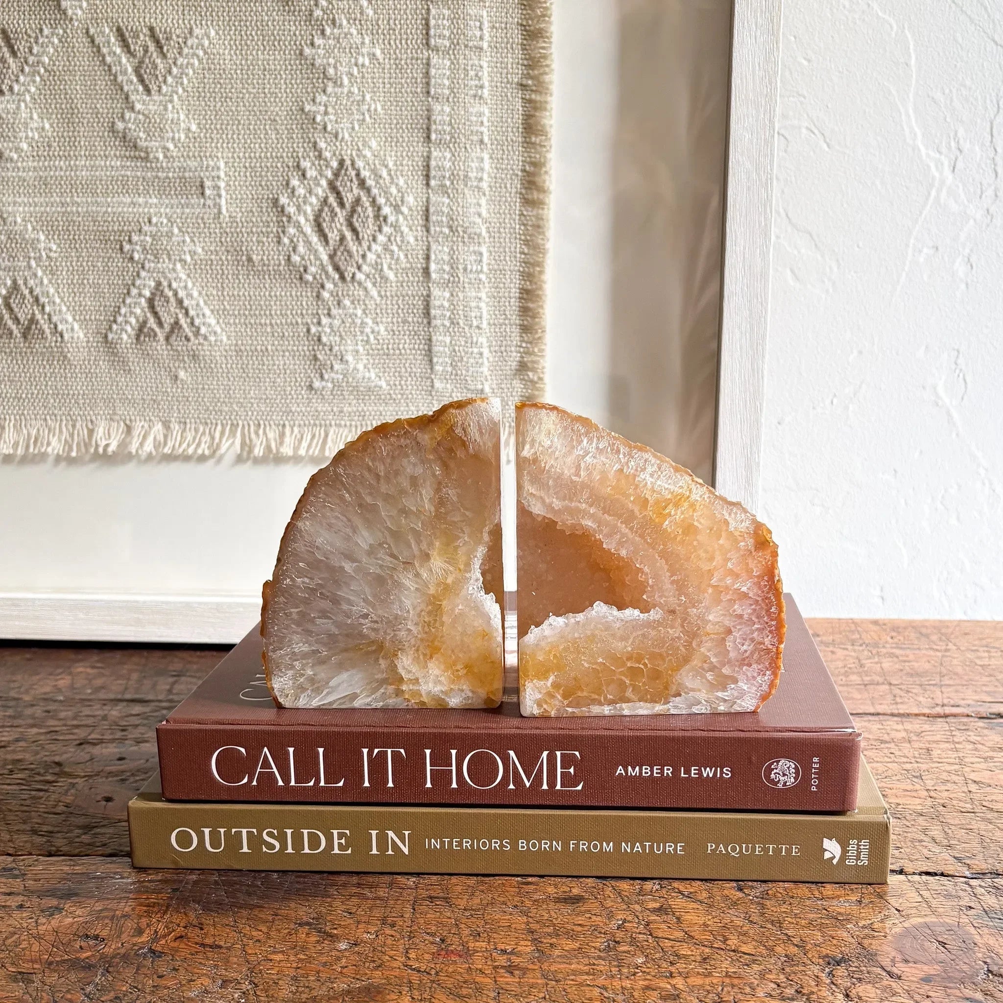 Natural Agate Druzy Bookend Pair - The Mayfair Hall