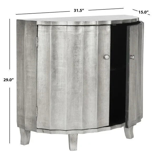 Safavieh Rutherford Demilune Silver Cabinet