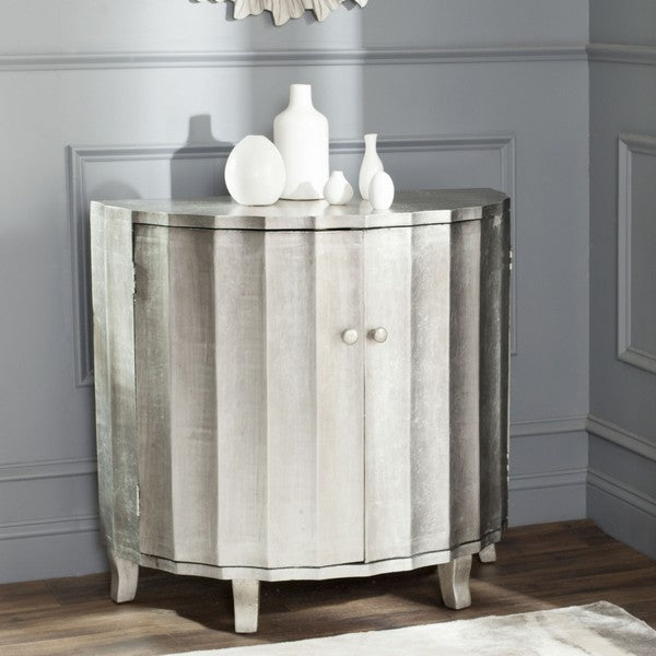 Rutherford Demilune Silver Cabinet - The Mayfair Hall