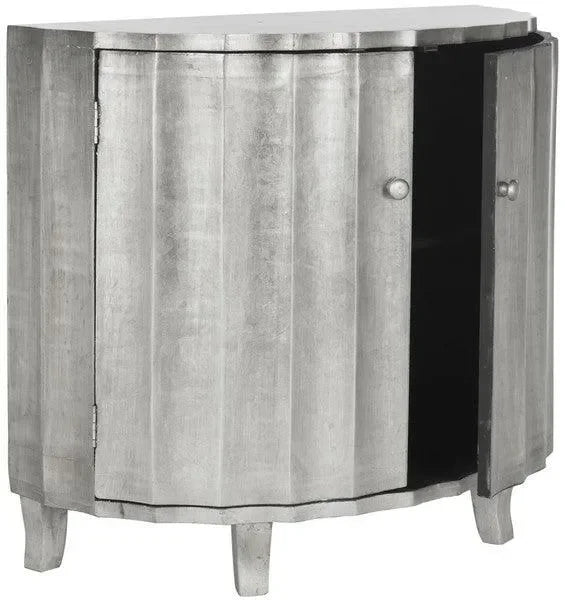 Safavieh Rutherford Demilune Silver Cabinet