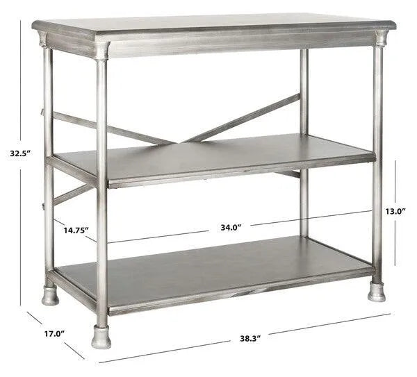 Safavieh Jamison Medium Dark Silver Bookcase