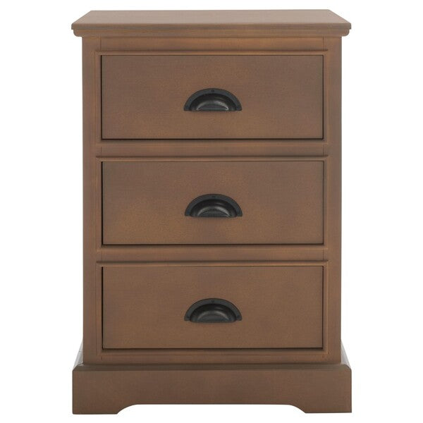 Griffin 3 Drawer Side Table in Sepia