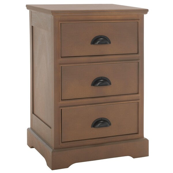 Griffin 3 Drawer Side Table in Sepia