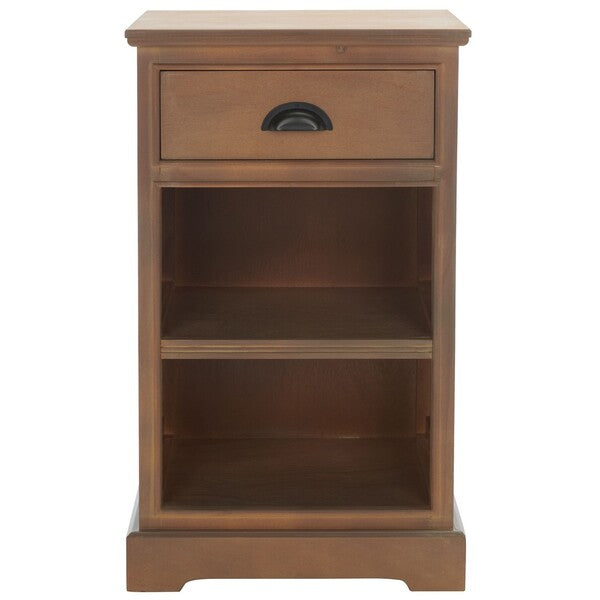 Griffin Side Table with 1 Drawer in Sepia