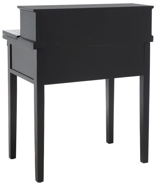 Abigail Fold Down Desk in Distressed Black
