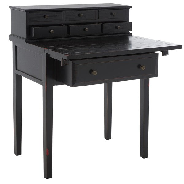 Abigail Fold Down Desk in Distressed Black