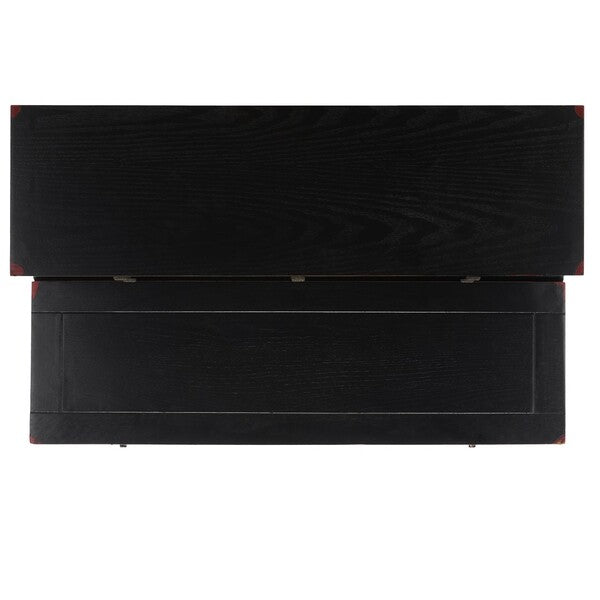 Abigail Fold Down Desk in Distressed Black