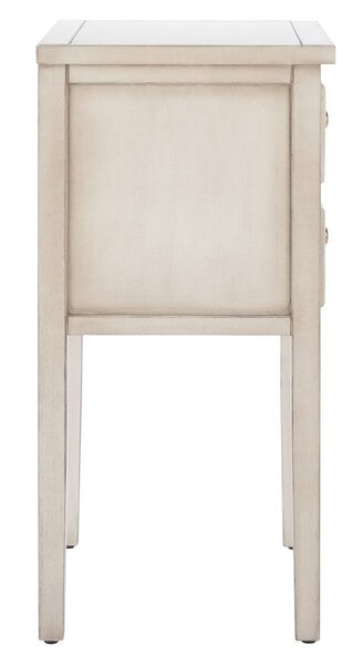 Toby End Table in White Birch with Storage Drawers