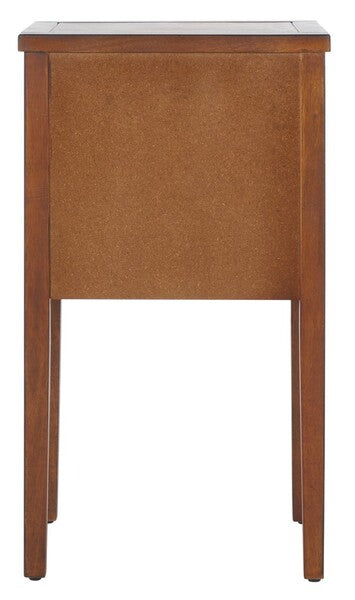 Toby End Table in Brown with Storage Drawers