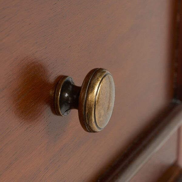 Toby End Table in Brown with Storage Drawers