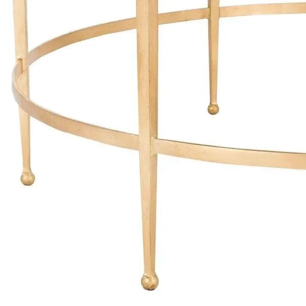Edmund Glass Coffee Table in Antique Gold - The Mayfair Hall