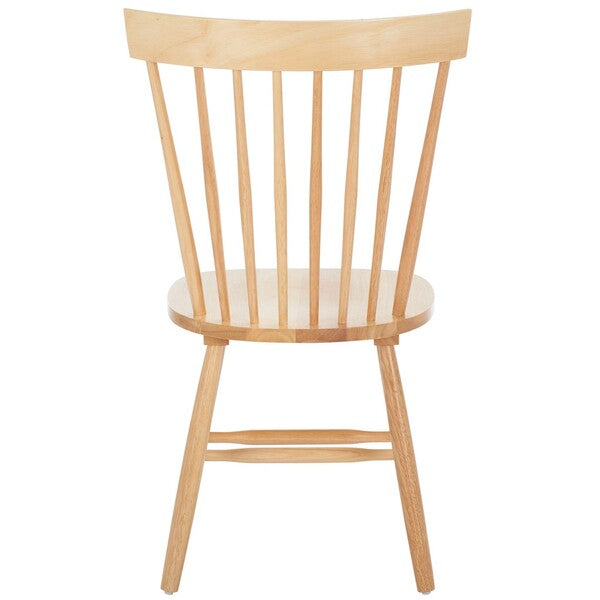 Parker Wood Spindle Back Dining Chair in Natural (Set of 2)