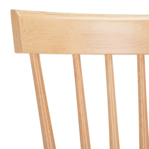 Parker Wood Spindle Back Dining Chair in Natural (Set of 2)