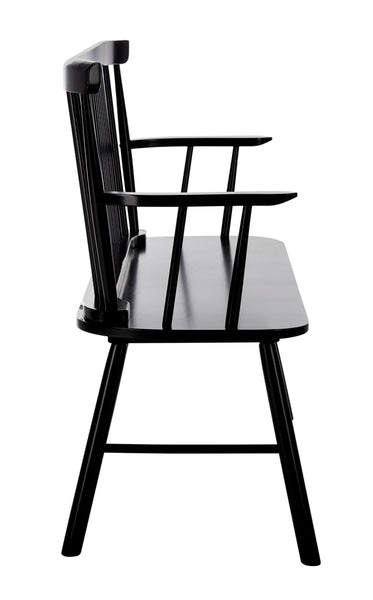 Blanchard Spindle Back Settee in Black