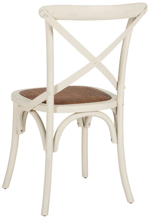 Franklin X Back Farmhouse Dining Chair in Antique White (Set of 2)
