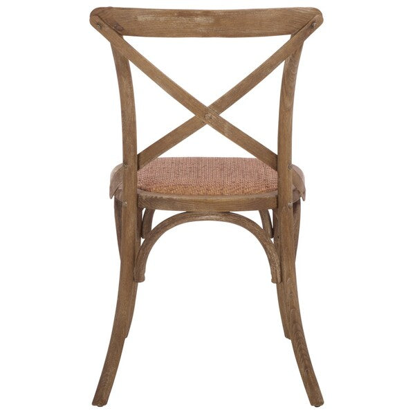 Franklin X Back Farmhouse Dining Chair in Weathered Gray (Set of 2)